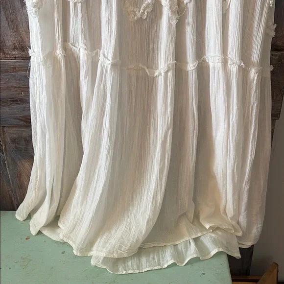 Free People White Maxi Dress with Button Accents - Picture 11 of 12